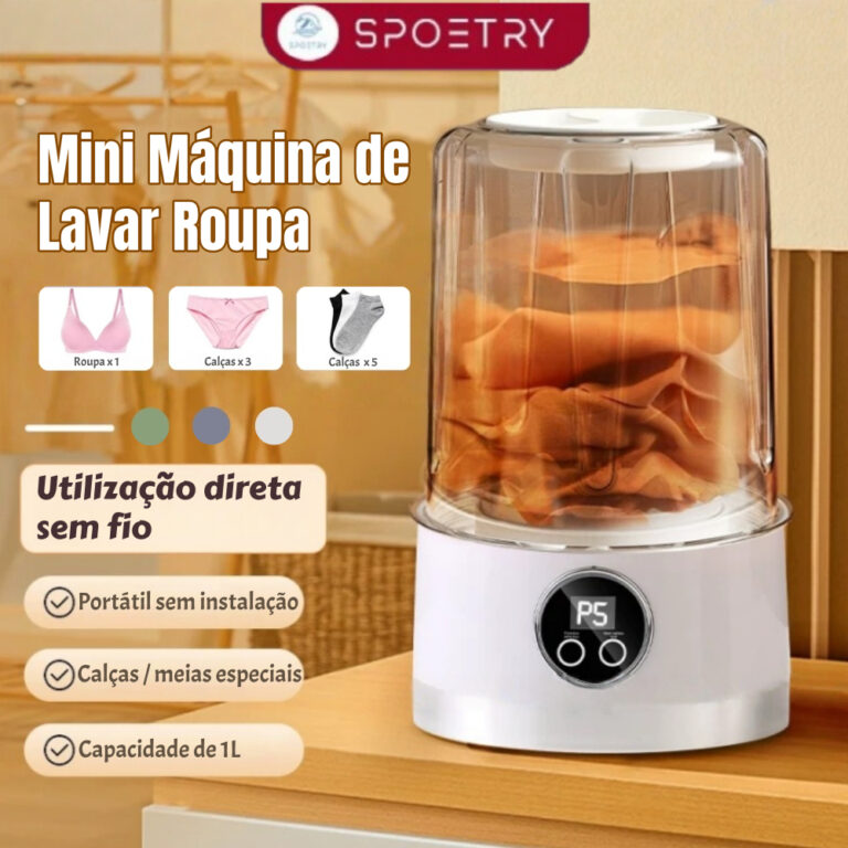 Máquina de Lavar Roupa Mini Portátil Lavadora Co