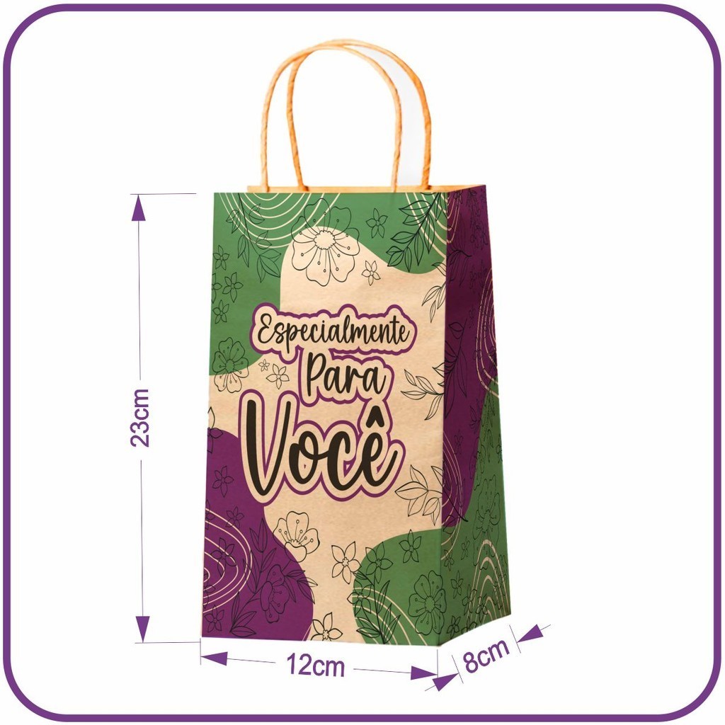 Sacola Kraft Especialmente para Você – 10 Unidades – Mini (12X8X23)