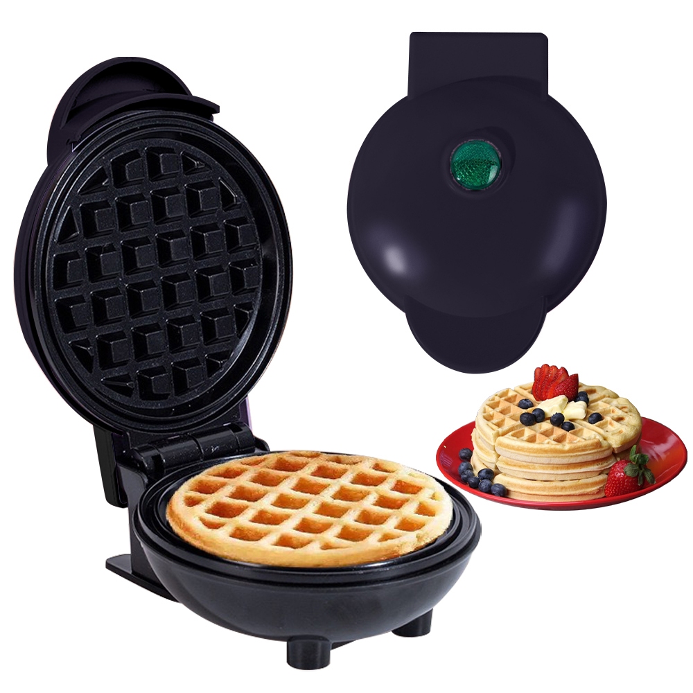 Mini Máquina de Waffles Elétrica Portátil Casa Cozinha Fazer Waffle Panquecas Automático 220v