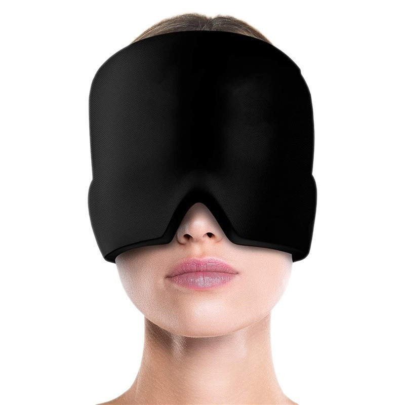 Touca de enxaqueca terapêutica Gel hood ice pack máscara de calor para os olhos touca