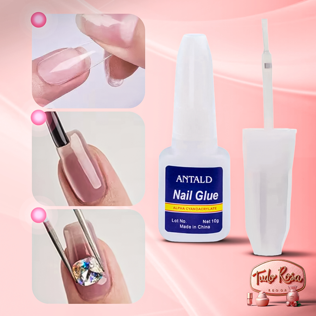 Cola Pincel Para Unha Postiças, Tips, Gel, Fibra E Porcelana 10g