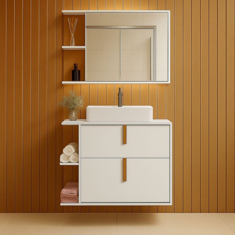 Kit Armário Organizador Gabinete P/ Banheiro Com 