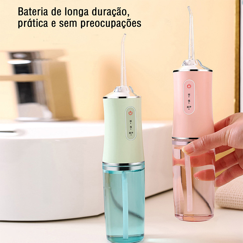 Irrigador Bucal Portátil recarregável via USB 220ml – Limpeza bucal eficiente para uso diário