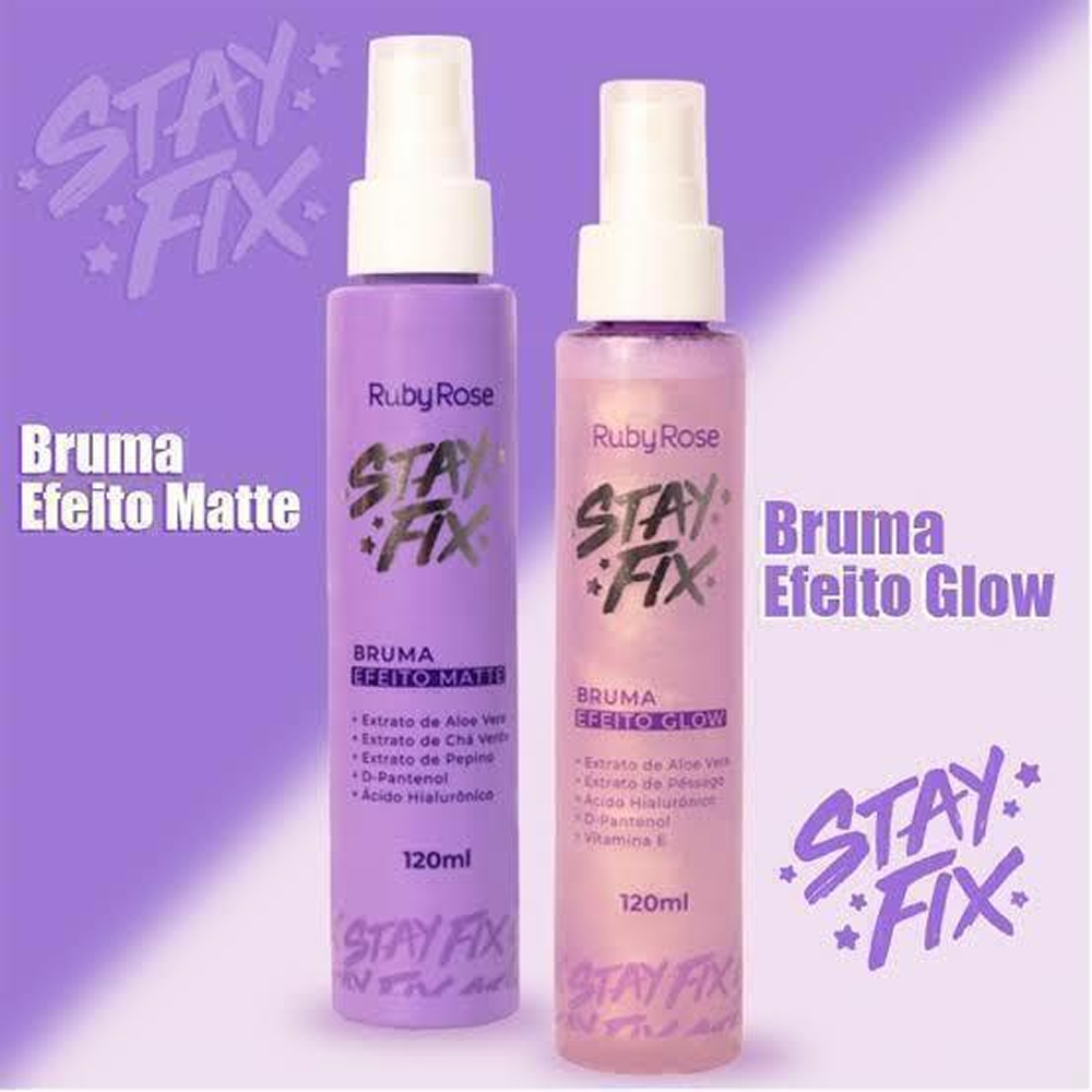 Bruma Efeito Matte Efeito Glow Stay Fix Ruby Rose