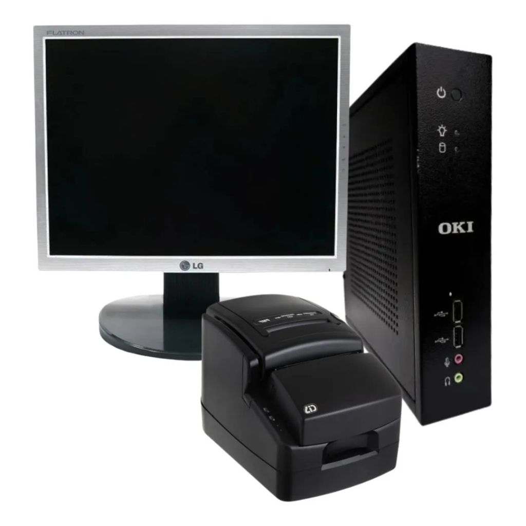 Kit PDV Completo Impressora Térmica 80mm / Monitor 15 / Mini PC OKI / Ponto de Venda / Pedidos Ifood