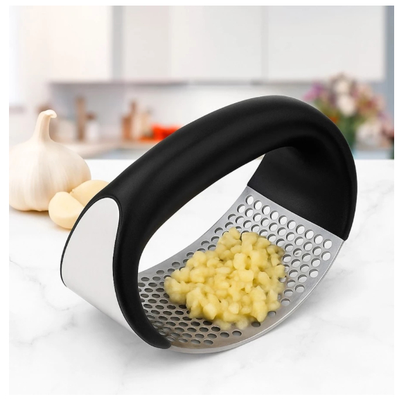 Kit 1 A 3 Espremedores de Alho Manual Inox Amassad