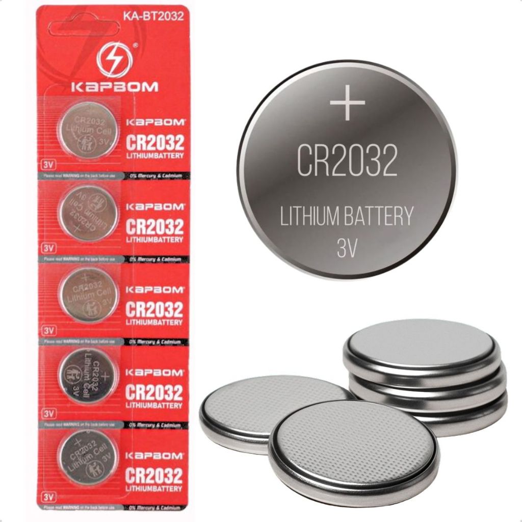 Bateria de Lítio tipo moeda Cr2032 3v  – 01 Cartela  (05 Unidades)
