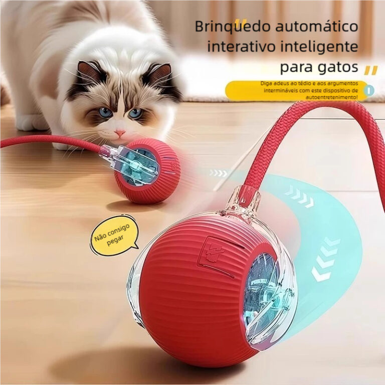 Bola de Brincar Automática para Pets: Simula a Tr