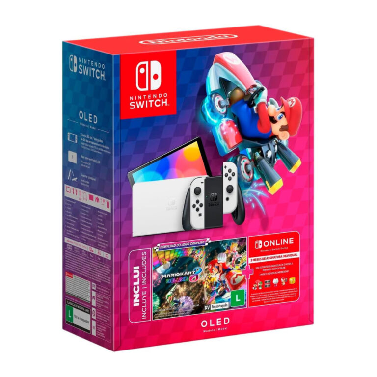 Nintendo, Console + Jogo, Switch OLED Branco, Jogo