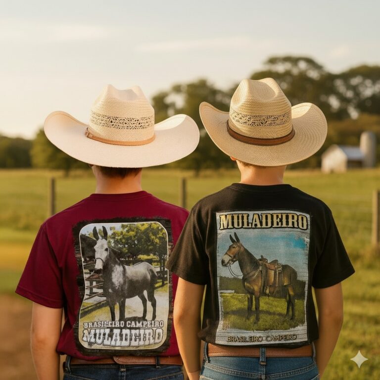Kit 2 Camisa Country Infantil Muladeiro 100% Algod