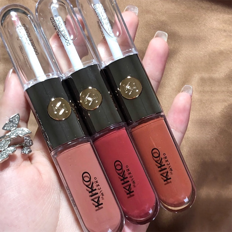 Kiko Batom/O esmalte transparente dobro do bordo da cabeça /103# batom/waterlight labial/duradouro n