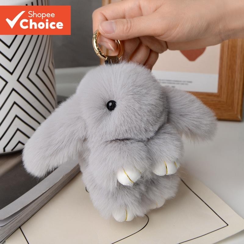 Chaveiro Feminino De Pelúcia De Coelho Falso , Bolsa Adorável , Pingente , Acessório De Joia Fofo Pa