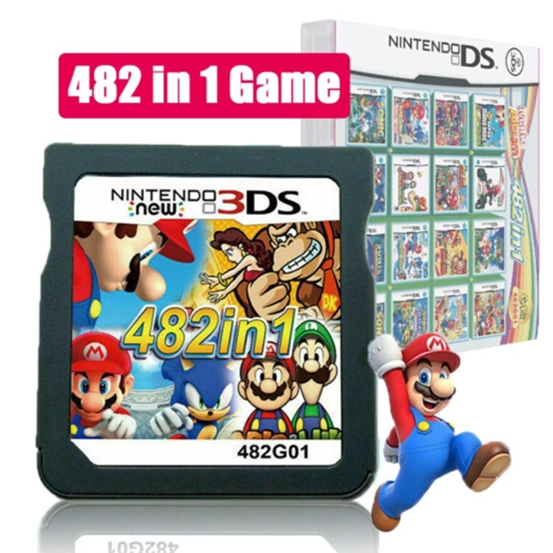 Jogo 4300 Em 1 , Console De Jogos Nintendo NDS 3DS GNA GBA FC DM Mario Multi-Card Cassette