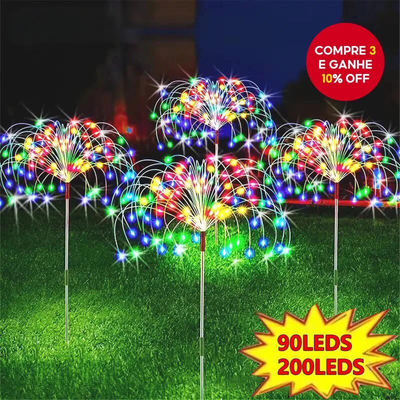 Solar LED Fogos De Artifício Luz Fio Cobre Luzes Fadas Natal Gramado Caminho Lâmpada Decoração Do Ja