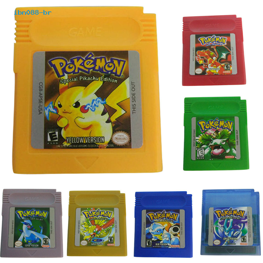 Cartucho De Cartões De Jogo IBG Para Nintendo Pokemon GBC Game Boy Versão Colorida