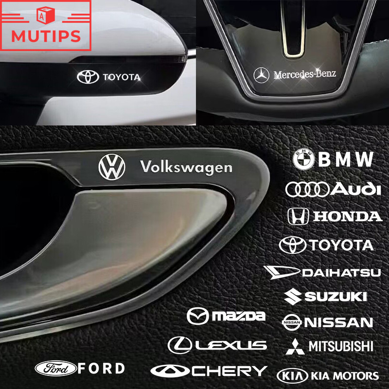 Decoração Do Logotipo 3D metal Carro E Maçaneta Criativa Da Porta , Espelho Retrovisor , Volante , i