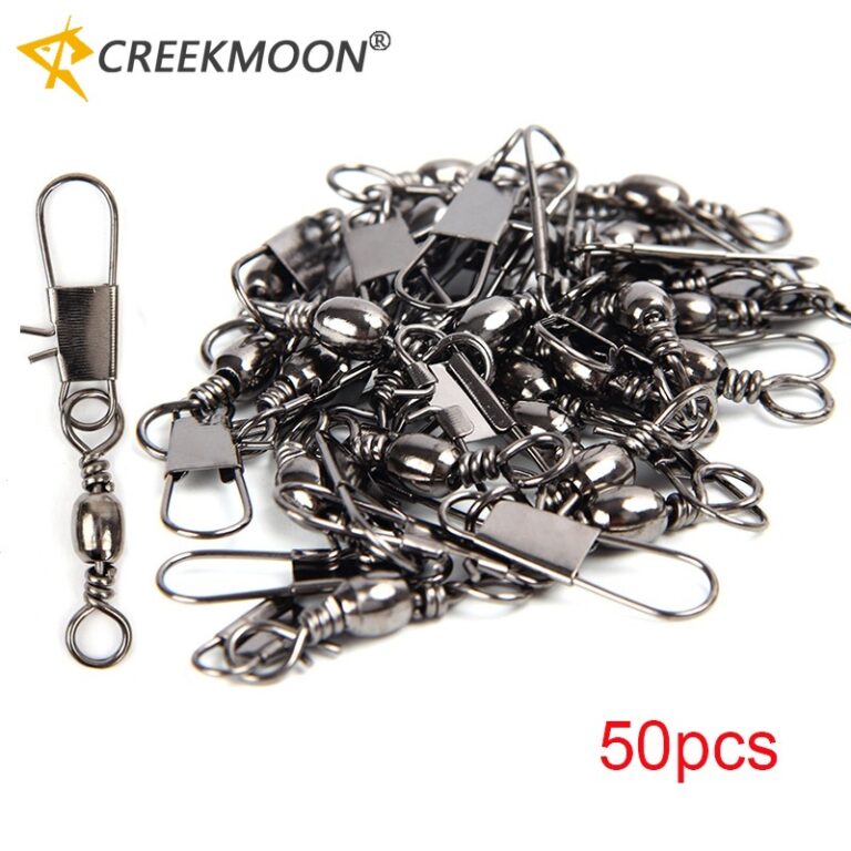 50 Pçs Conectores De Pesca De Aço Alto Carbono P