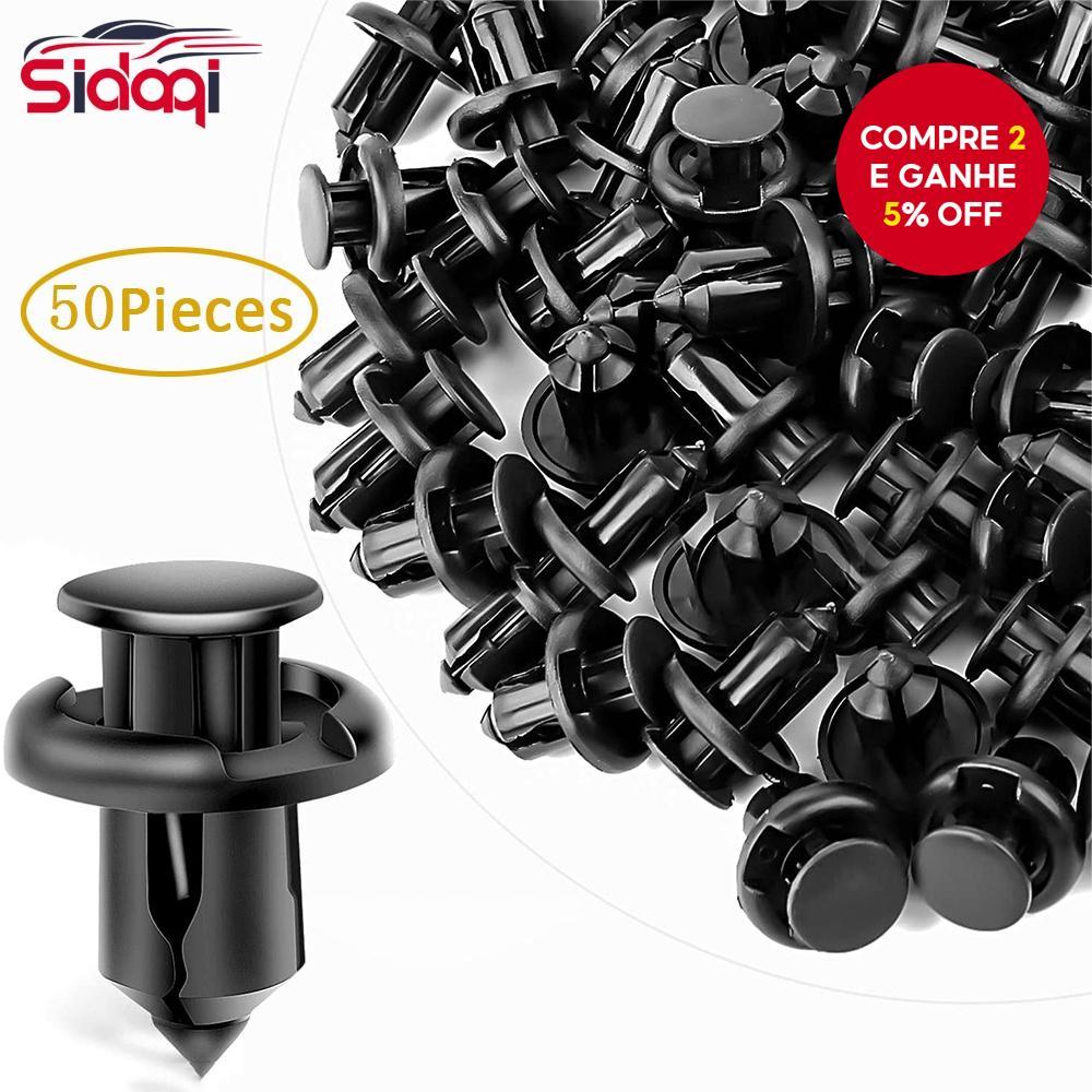 Clipes de Pára-Lamas Honda 10/50 Peças Fixação Rebite Nylon para Automotiva 10mm