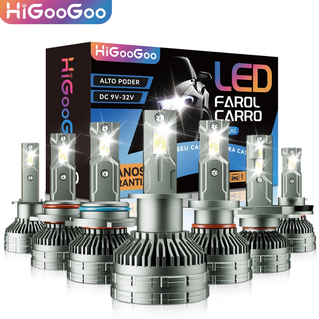 HiGooGoo Par G70 40000LM 200W LED Lâmpadas De Farol De Carro Alto Brilho Para H1 H3 H4 H7 H11 H27 90