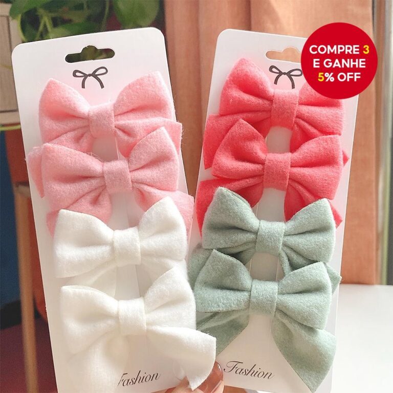 Conjunto De Laços De Cabelo Infantis 4 Peças , P
