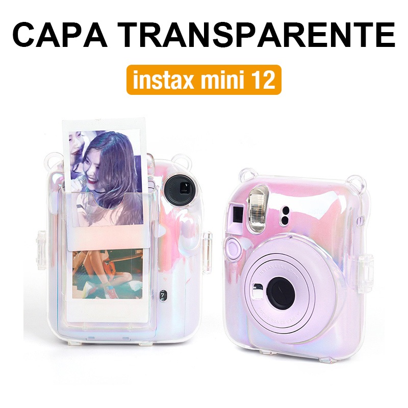 [Film Lab] Capa Capinha Transparente Instax Mini 12 Case Para Câmera Instantânea Capa Protetora Com