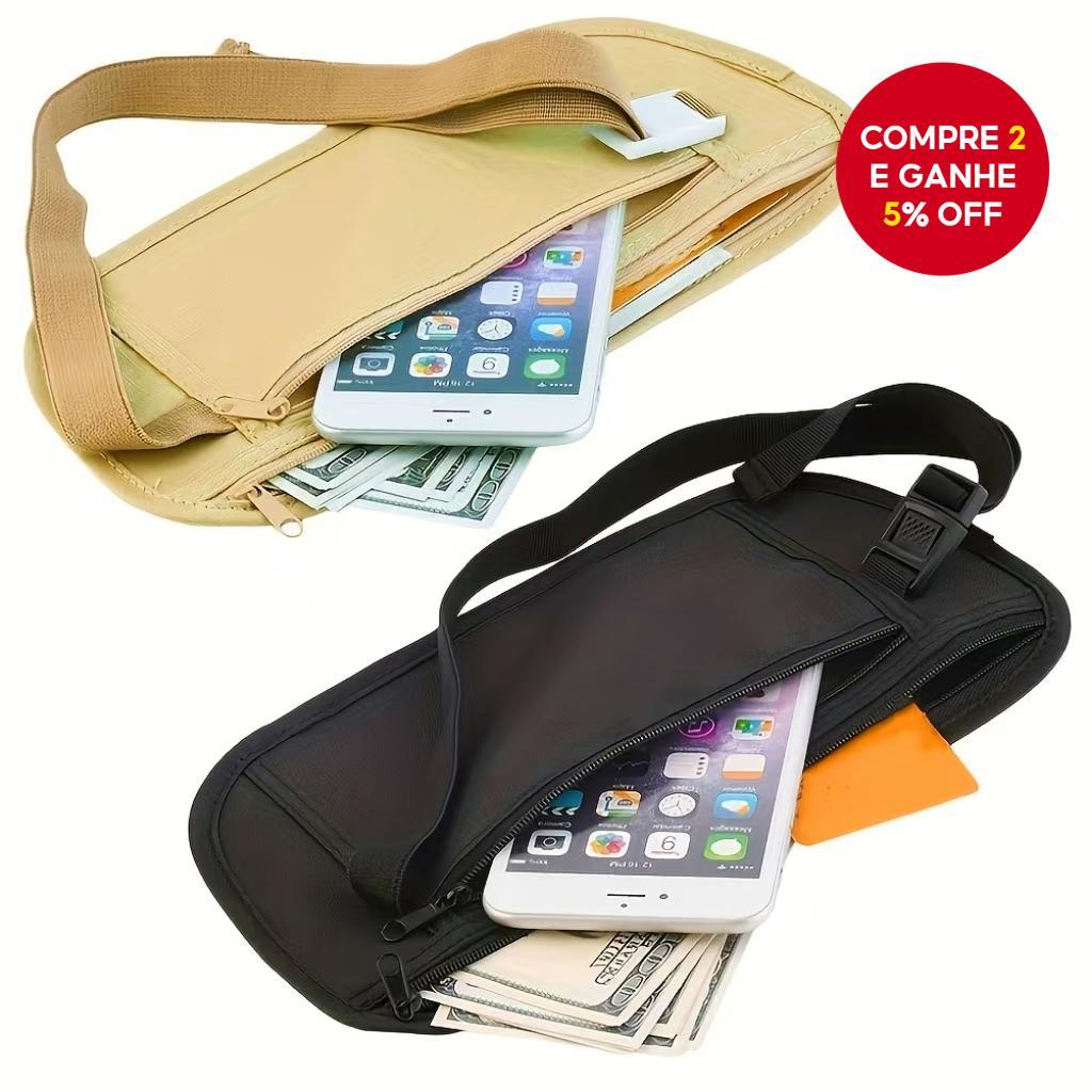 Cinto De Dinheiro Para Viagem Stealth-Carteira De Passaporte Oculta Ultrafina , Pacote De Peito Anti