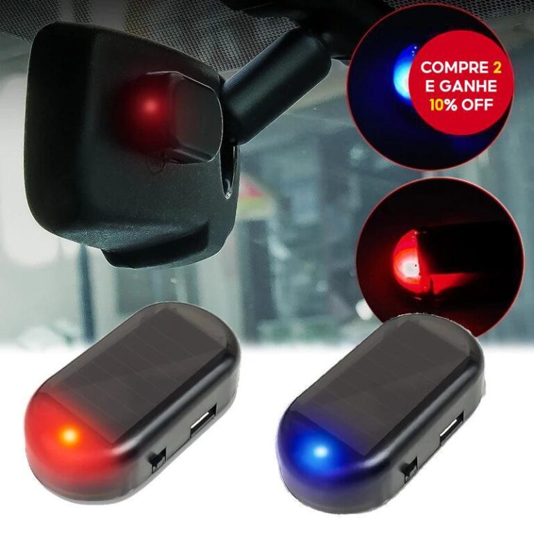 Alimentado por energia solar + USB, LED piscante i