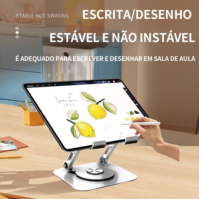 360 ° Suporte Giratório De Alumínio Para Tablet Dobrável