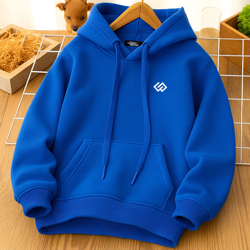 Moletom Infantil Blusa de Frio Flanelada Com Capuz Moletom Canguru Menino Menina Original 6 até 16