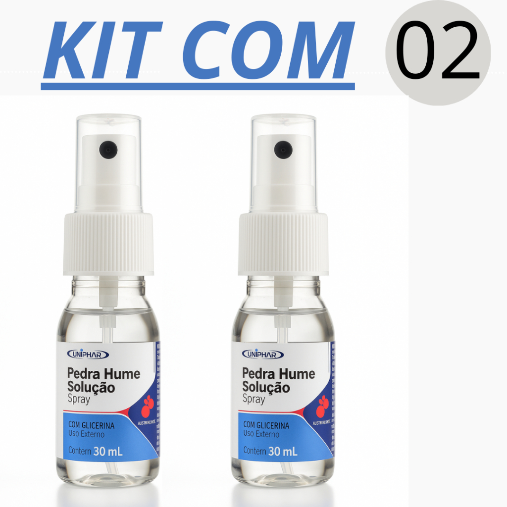 Promoção 2 Pedra Hume Solução Spray Uniphar 30ml