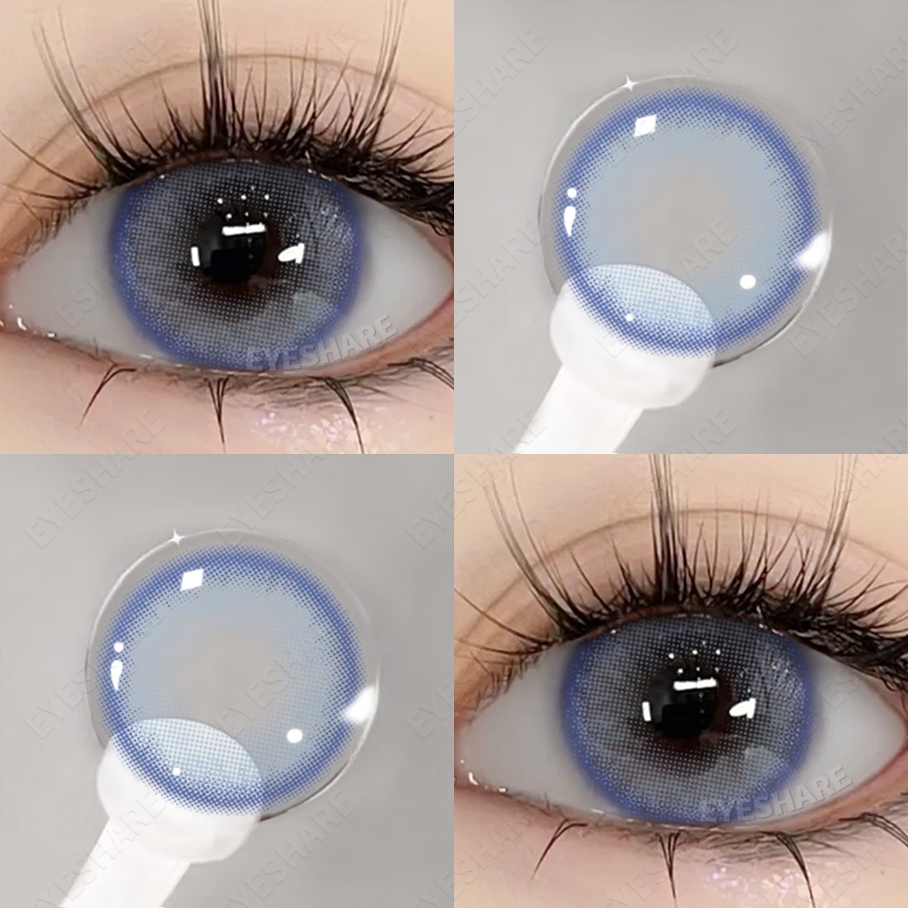 EYESHARE 1 Par De Lentes De Contato Coloridas Da Moda Para Olhos , Azuis/Grisalhos , Envio Rápido Do
