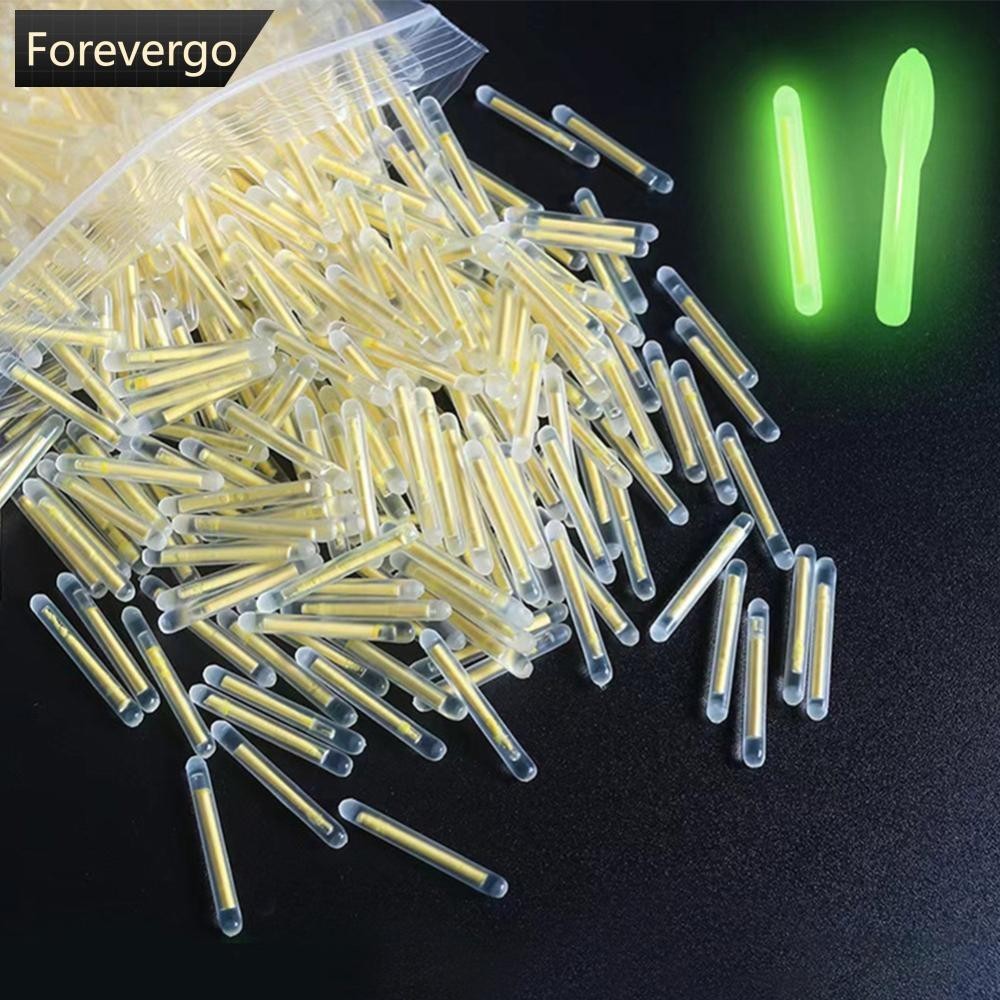 FOREVERGO 50PCS/100PCS Lote 2,2-4,5mm Luzes De Haste Flutuante De Pesca Noturna Leves Bastão Luminos