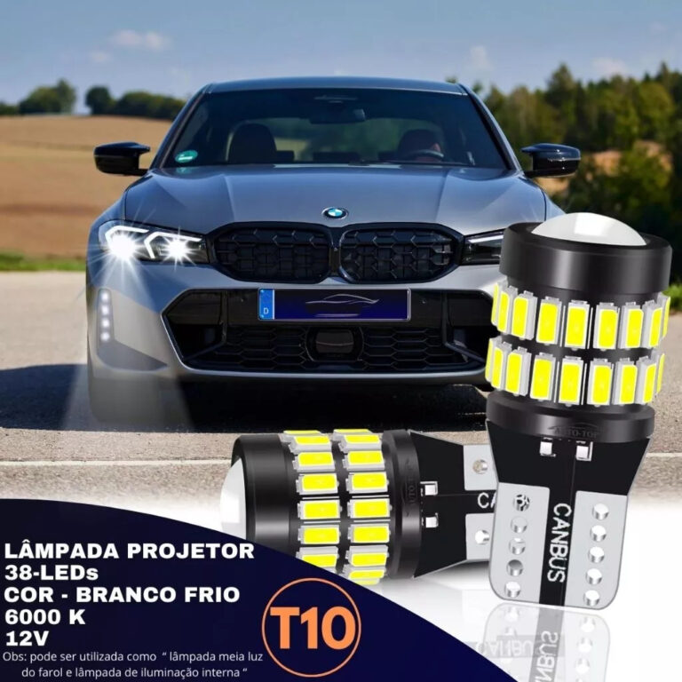 Par De Lâmpadas De Projetor Led T10 37msd Tritura