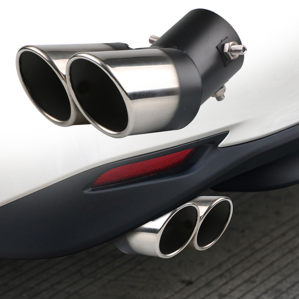 Tubo De Escape Para Carro Com Ponta De Aço Inoxidável E Silenciador Automático