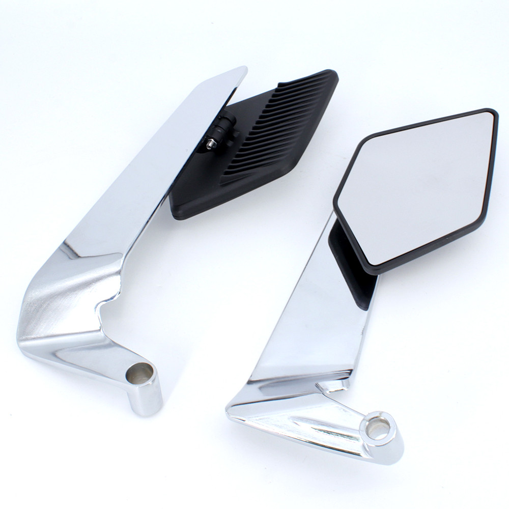 8/10mm Espelhos Da Motocicleta Asa De Vento Retrovisor Lateral Girar Ajustáveis Para