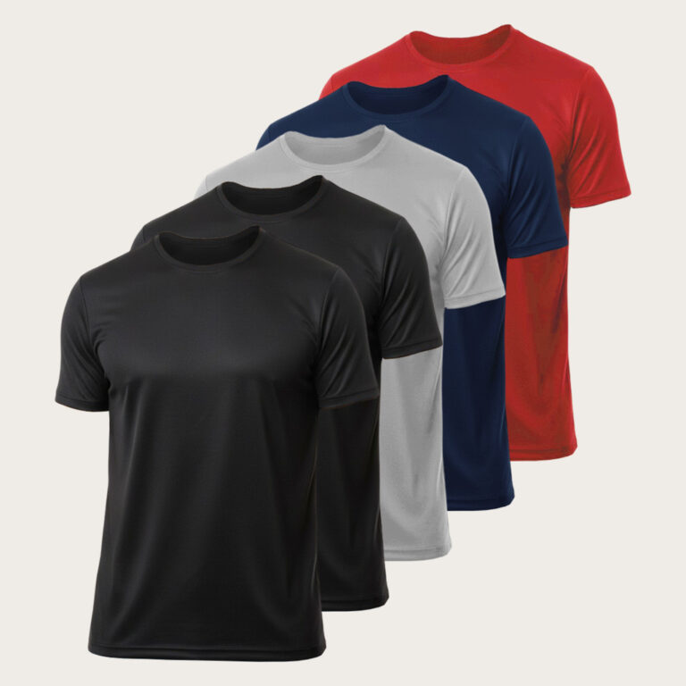 Kit 5 Camisetas Dry Fit Lisa Masculina Basica Acad