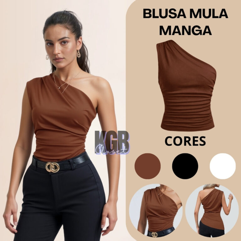 Blusa Feminina Elegante Mula Manca Assimétrica Ca