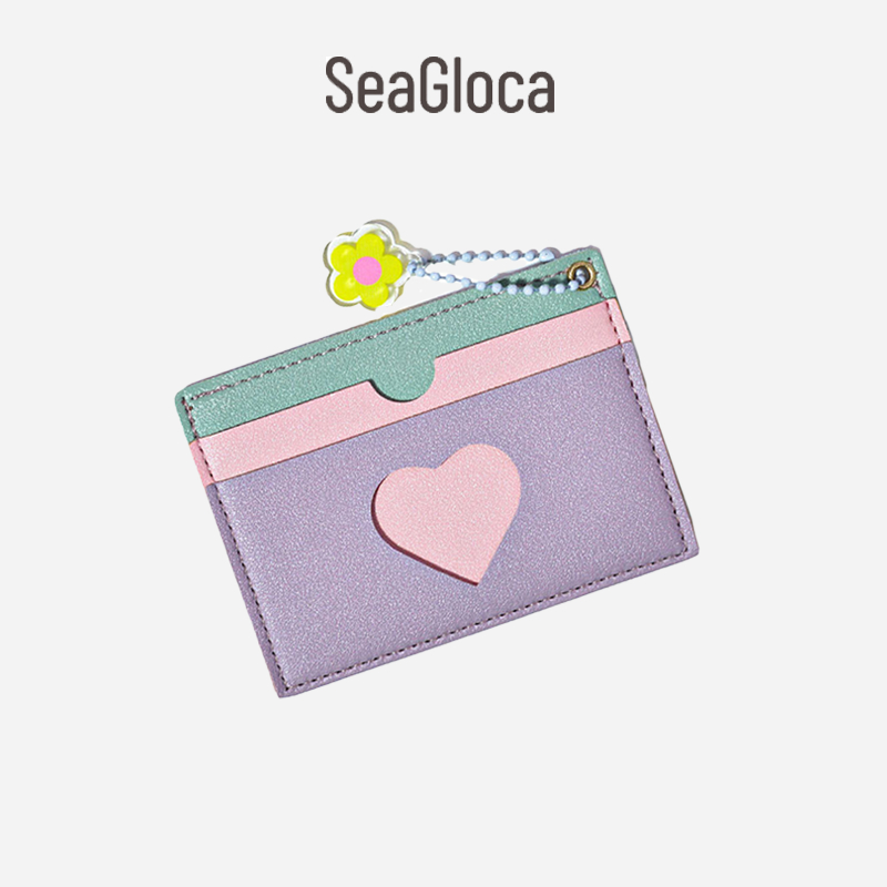 SeaGloca Porta-Cartões Coreano Simples Ultra-Fino E Multi Para Mulher No 1808