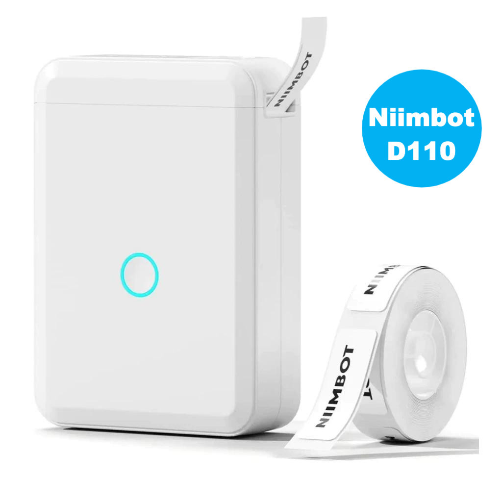 Impressora Térmica Portátil De Etiquetas Bluetooth Sem Fio Niimbot D110 + 1 Rolo De Etiqueta