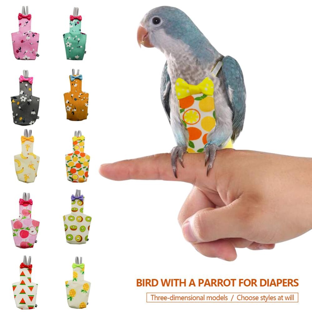 HW Papagaio Fralda Vôo Terno Roupas De Pássaro Para Periquito Pombo Médio Grande De Estimação D2W9