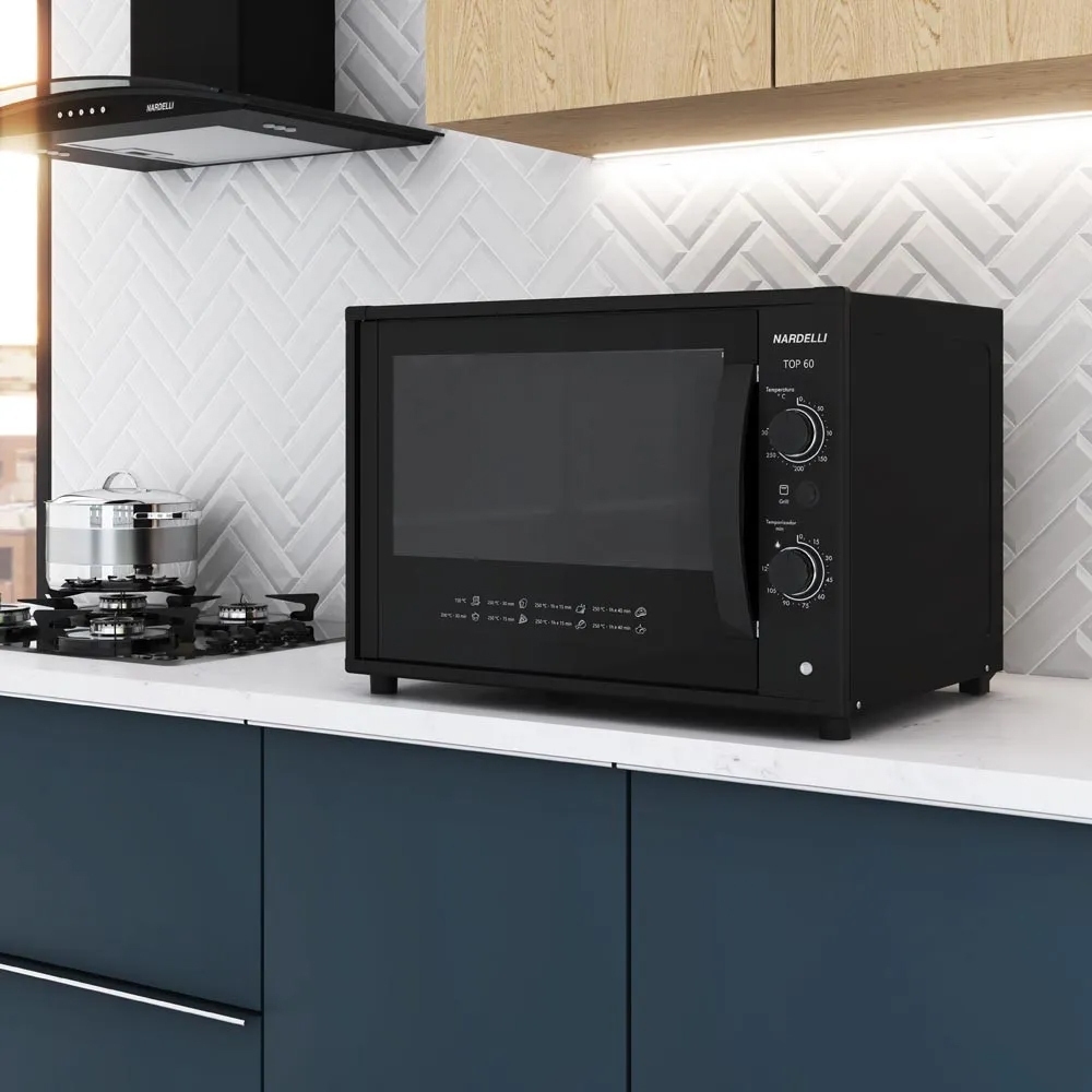 FORNO ELETRICO NARDELLI TOP 60 60L BLACK 1750W – 220V