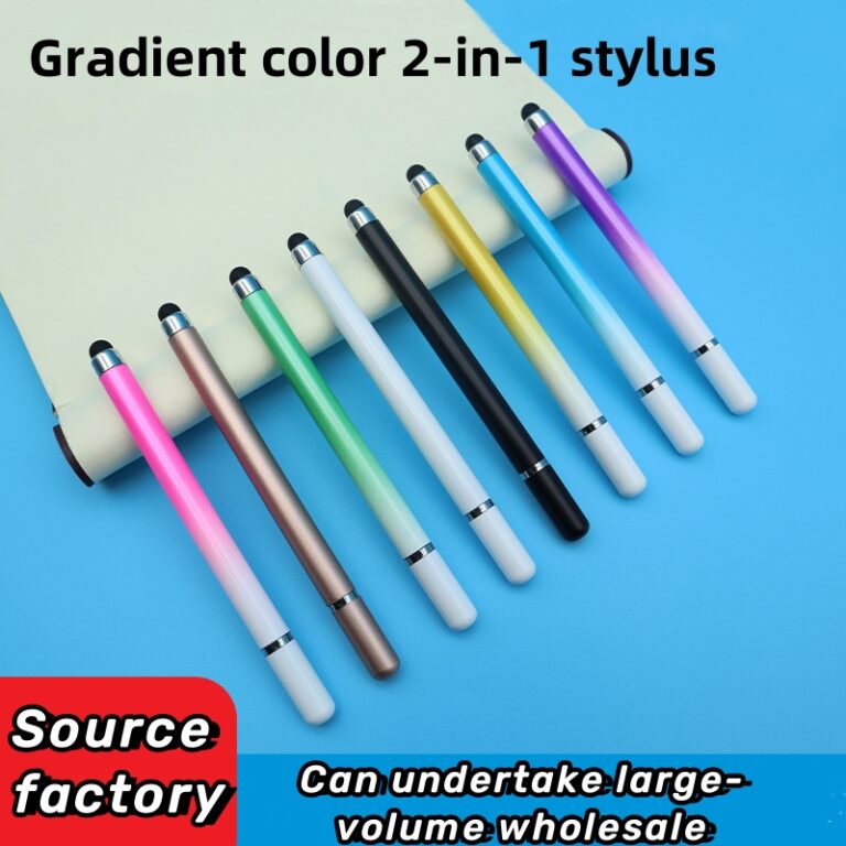 Lápis Stylus Colorido Sem Carga 2 Em 1 Para Desen