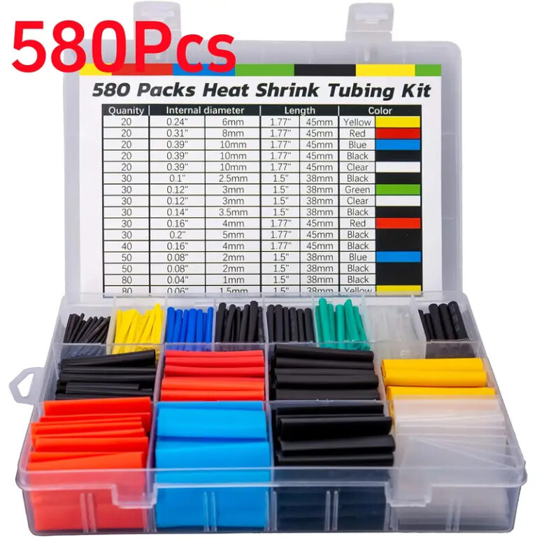Kit 580 Peças Tubo Termo Retrátil Preto Ou Color