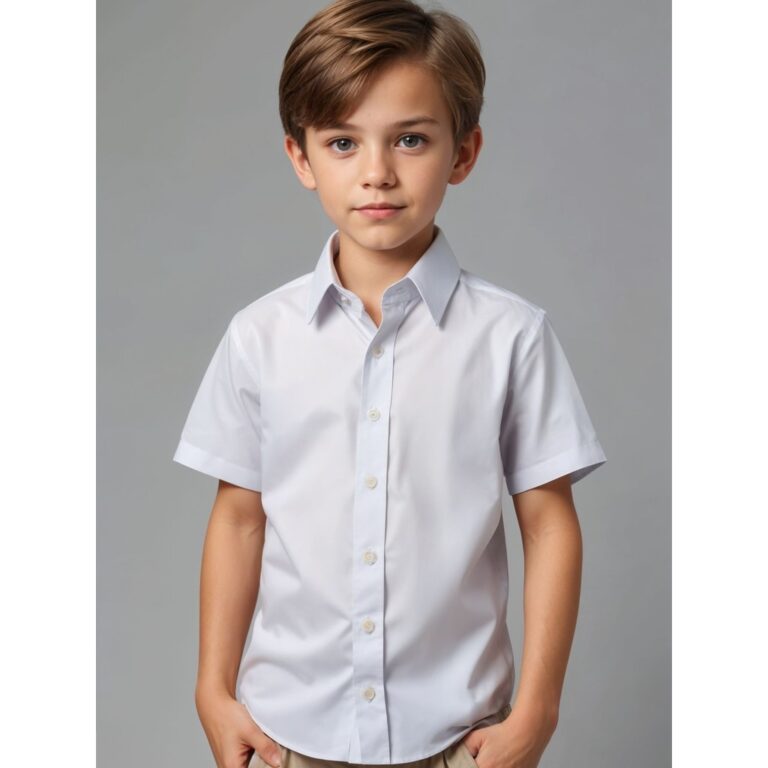 Camisa Social Infantil Menino Manga Curta e Manga 