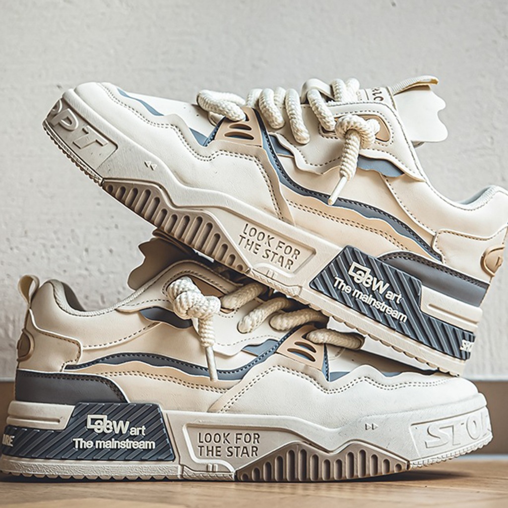 Tênis Masculino Feminino Skate Grife Sneaker + Cadarço Duplo Confortável Tênis Grife Macio Leve