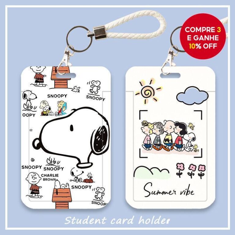 Snoopy De Rosto Grande-Porta-Cartões De Estudante