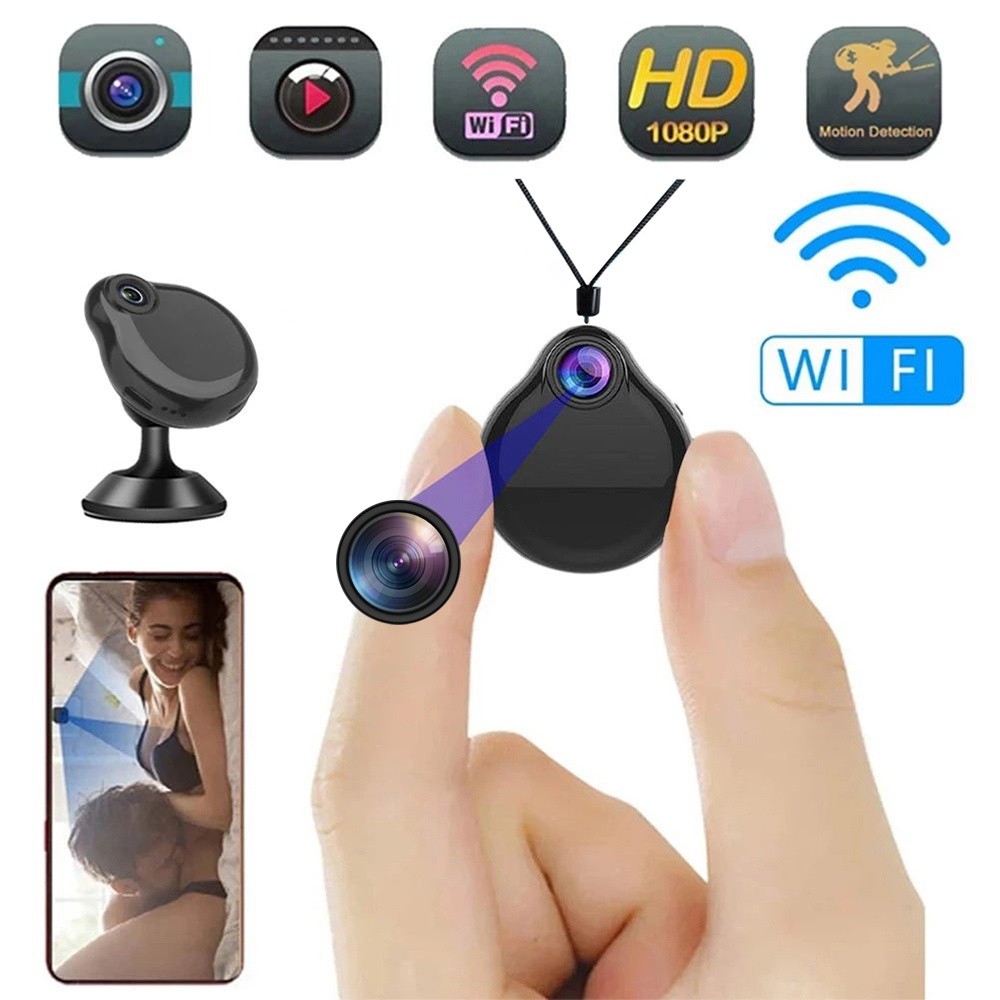 Mini Câmera De Segurança 1080P HD WiFi Casa Interior Colar Para Bebê Animal De Estimação Babá IP Vis