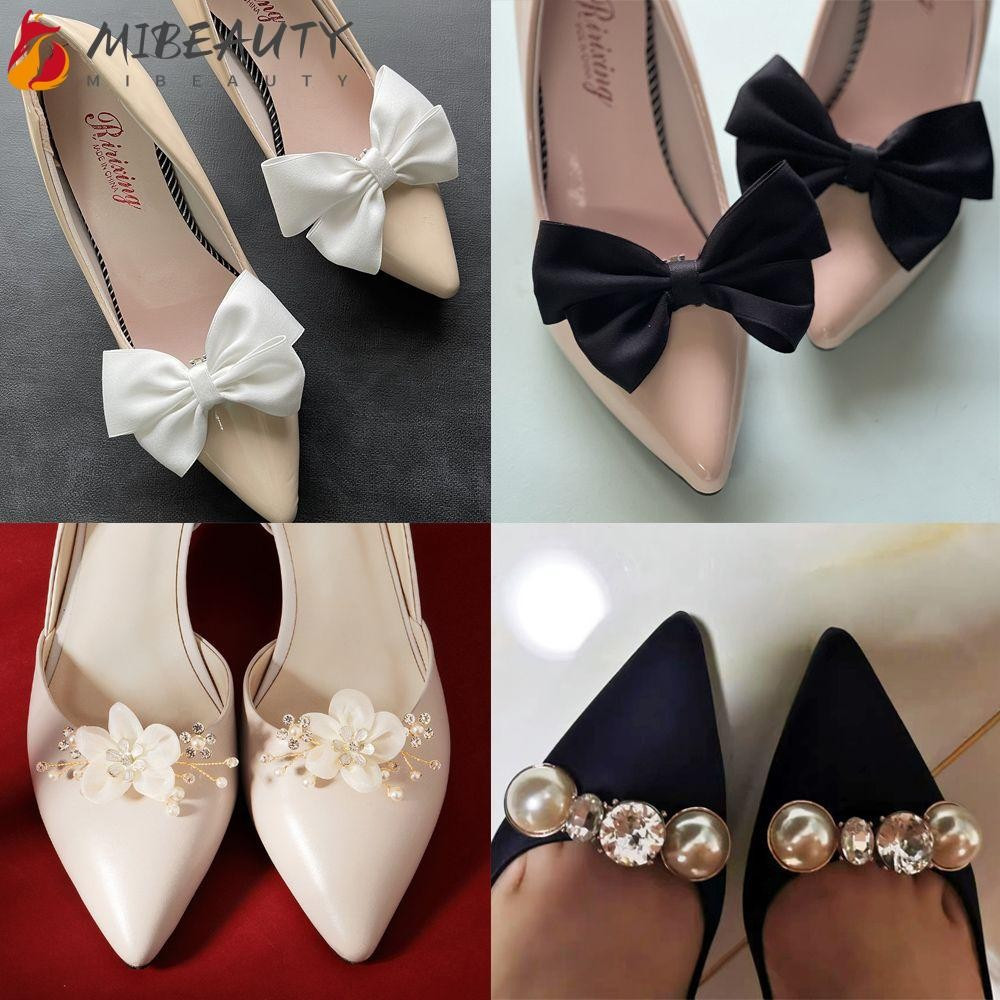 MIBEAUTY 2 Peças De Decoração De Sapato Para Noiva , Clipes Decorativos Brilhantes , Broche , Fivela