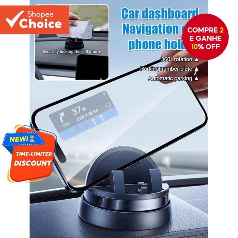 Suporte Para Telefone Carro Com Painel 2 Em 1 360 
