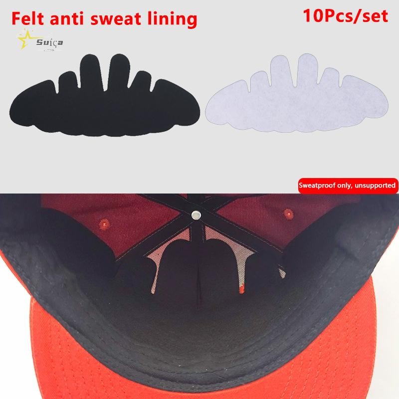 Awhrtwb 10 Peças Chapéu Forro De Suor Almofada Absorvente Evita Manchas Faixas Protetoras Para Beise